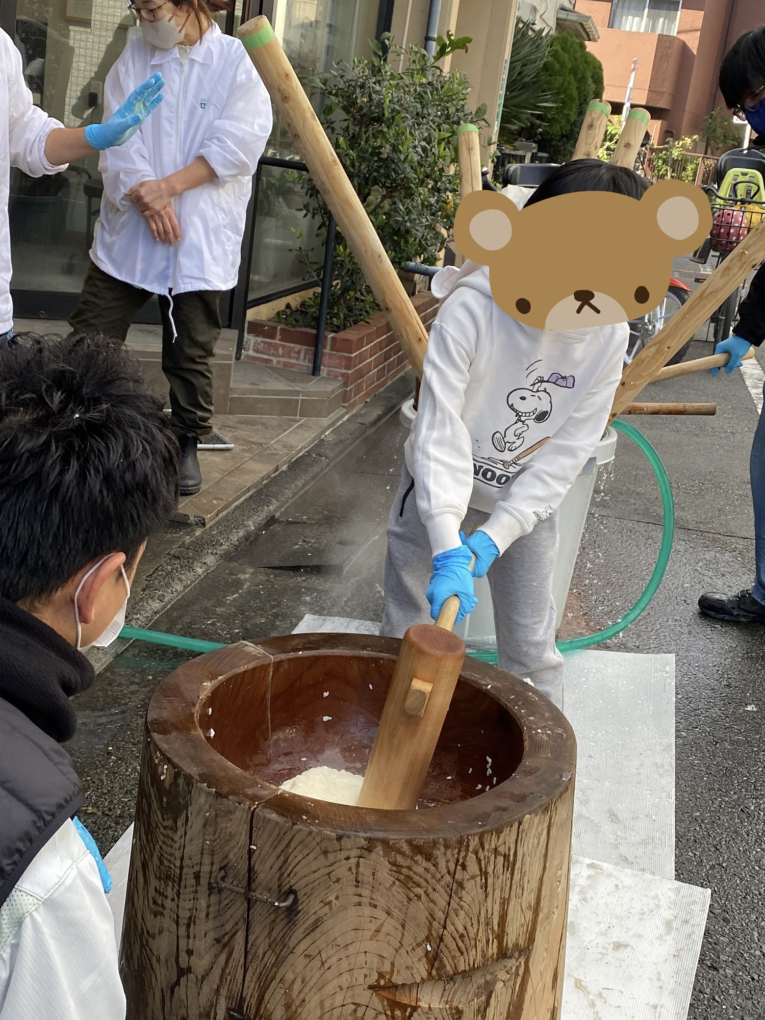 もち米蒸し中