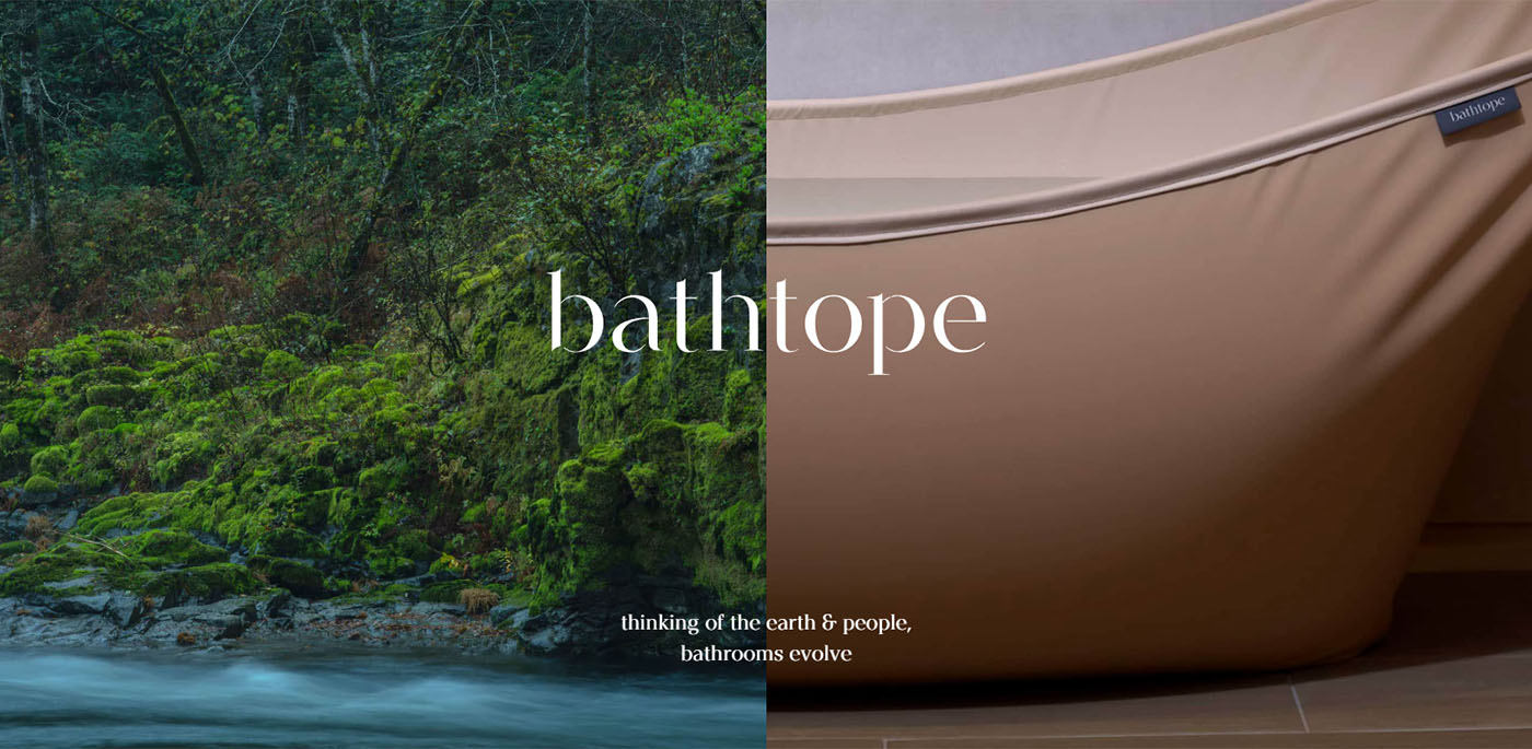 リムーバブルな布製浴槽を備えた「bathtope」